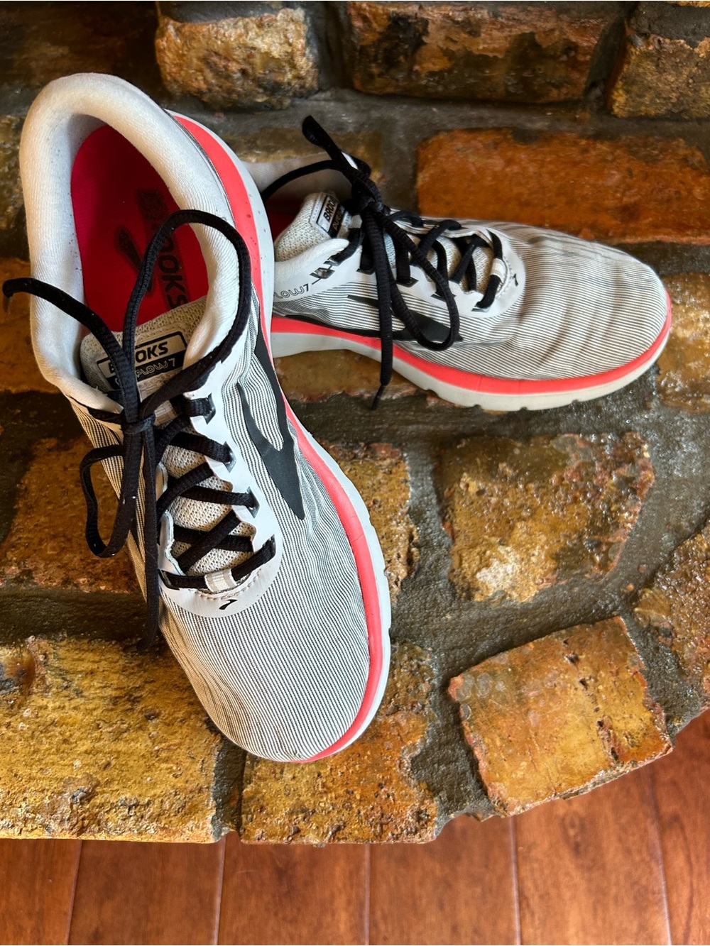 Brooks athletic shoes.